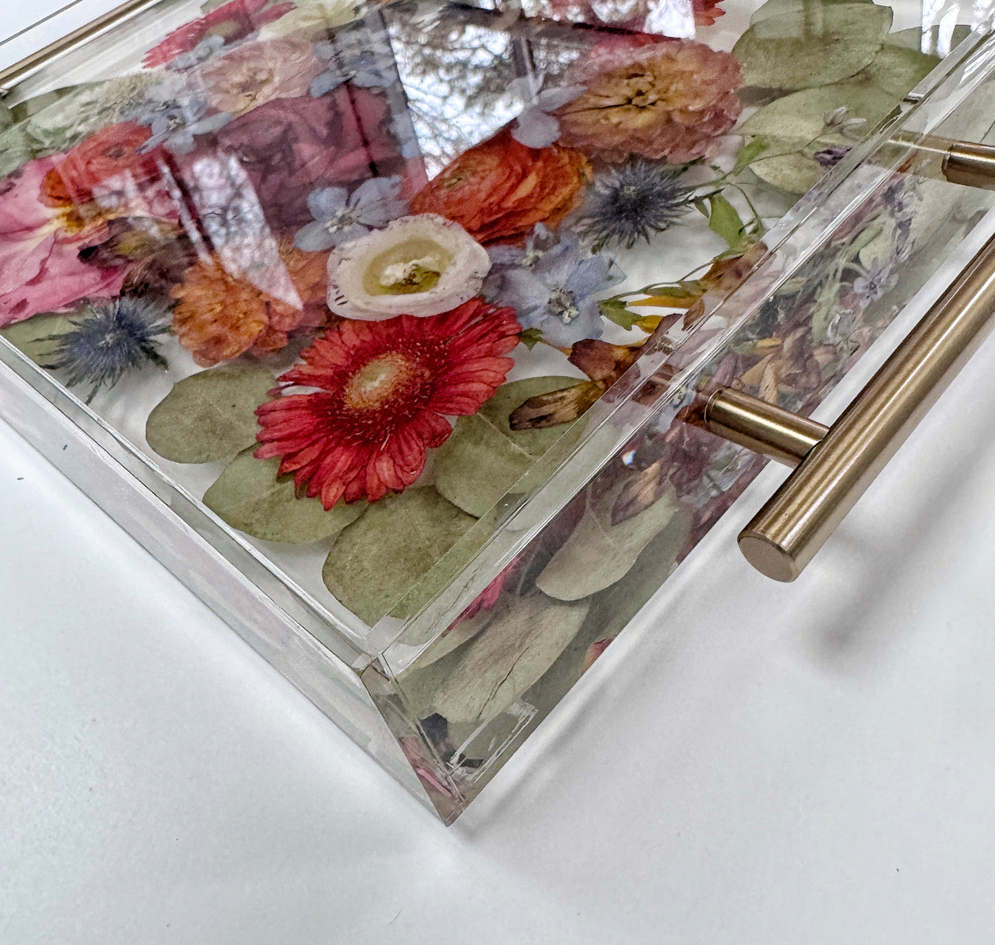 Floral Tray 11" x 14" Acrylic