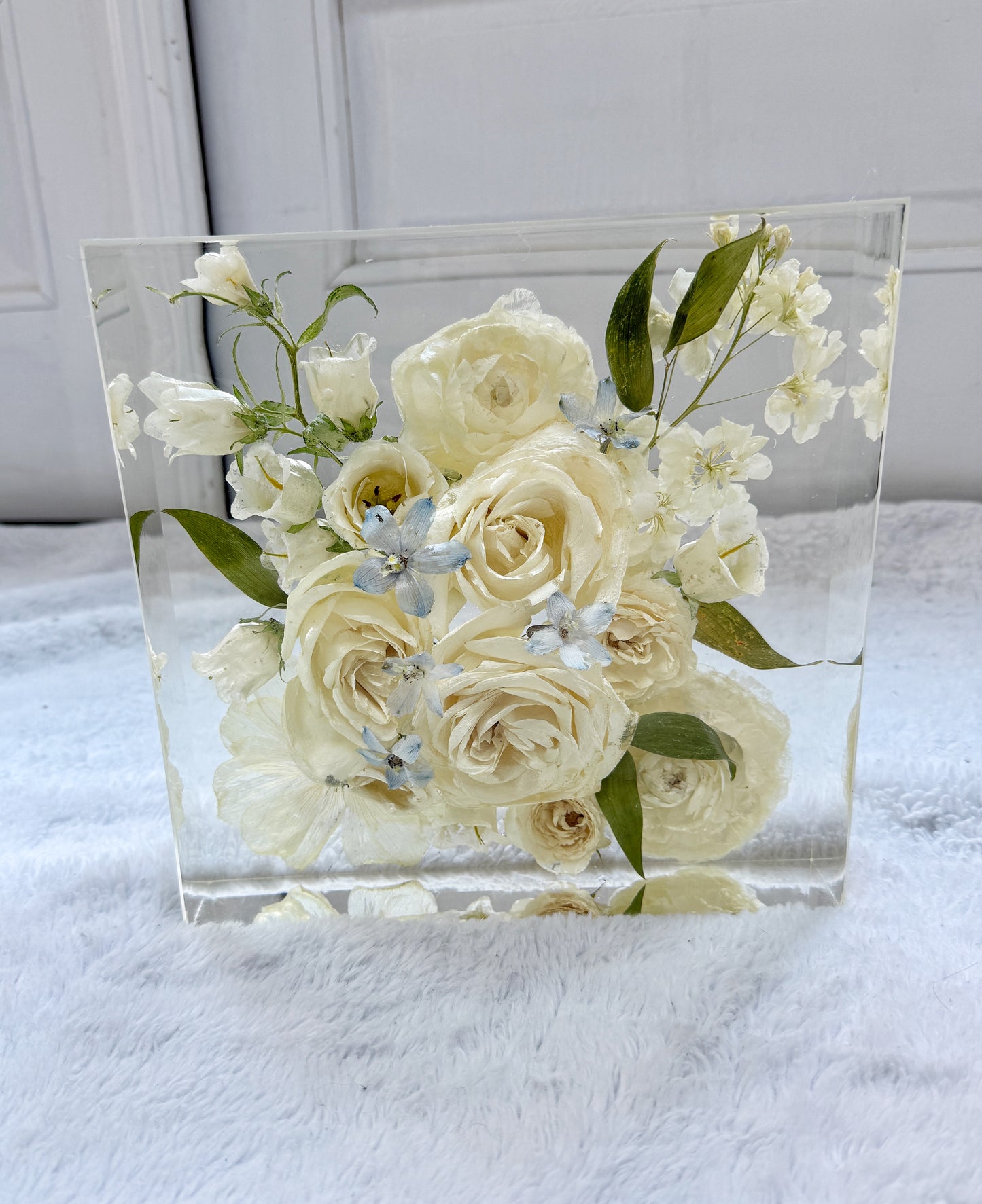 9" Square Floral Preservation Keepsake