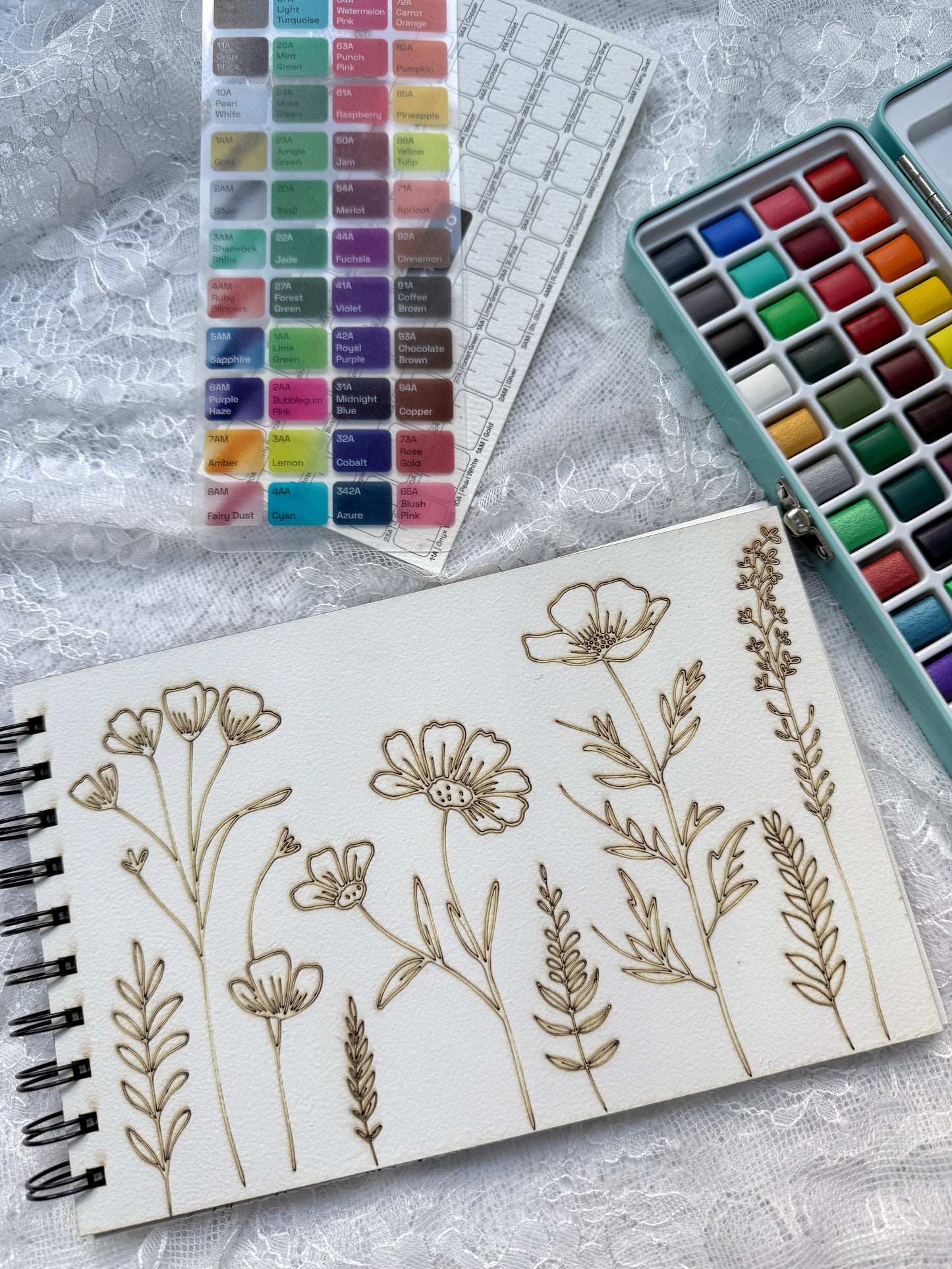 Complete Floral Coloring Book – Watercolor Edition (with Watercolor Set) 9.8.25