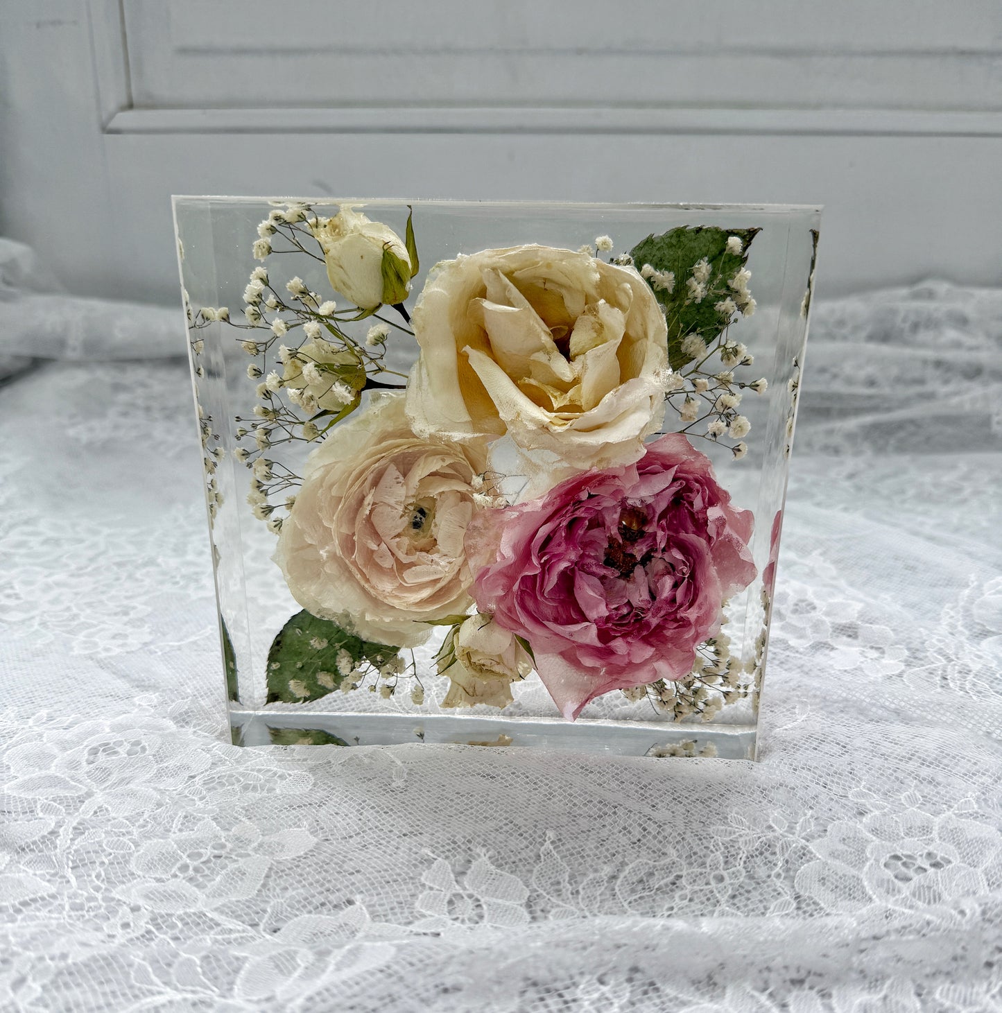 6" Square Floral Preservation Keepsake - Add On Item