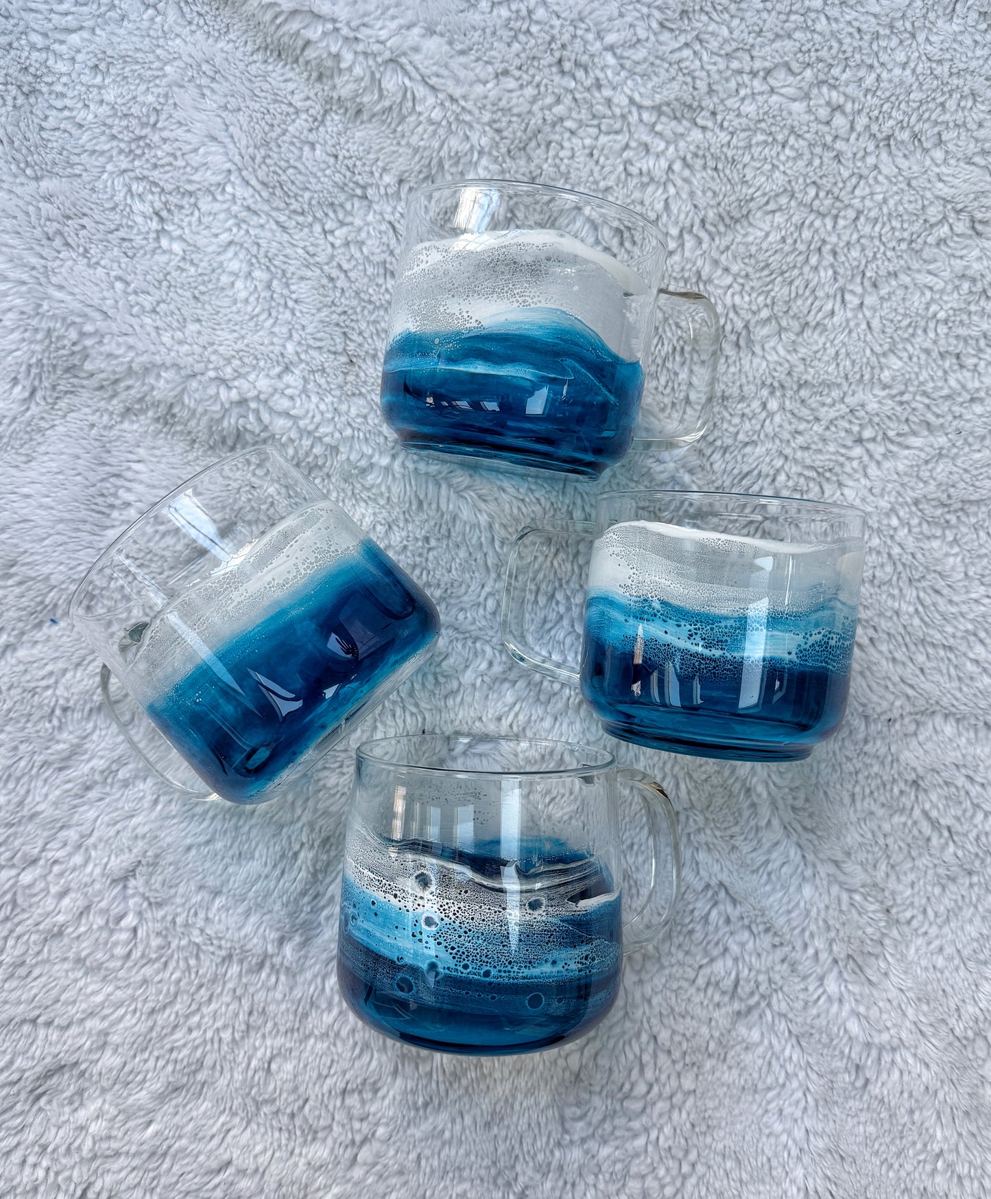 Ocean Wave Glass Mug | Handcrafted Resin Coffee Cup | Coastal Drinkware 4/9/26