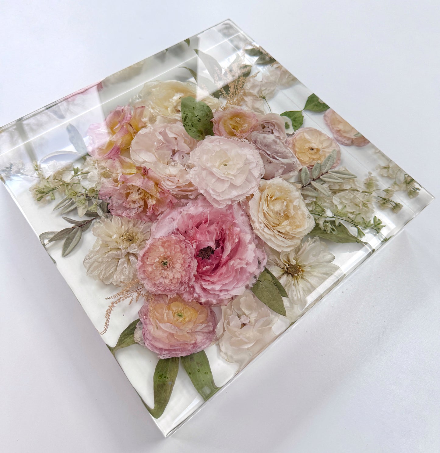 12" Square Floral Preservation Keepsake
