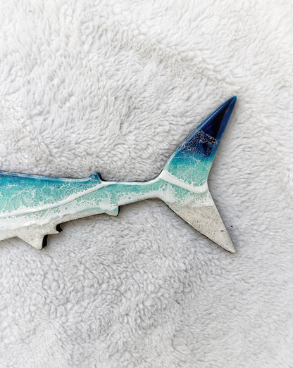 Great White Shark Wall Art | Ocean Wave Resin Decor 4/9/26