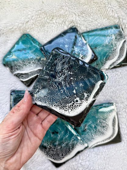 Slate Resin Ocean Wave Coasters 4/9/26