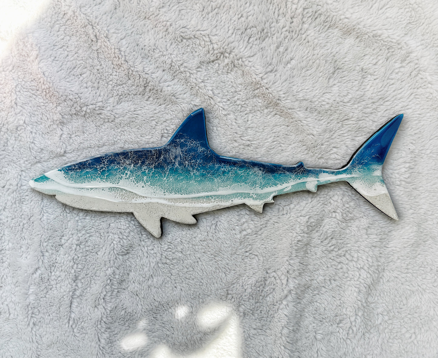 Great White Shark Wall Art | Ocean Wave Resin Decor 4/9/26