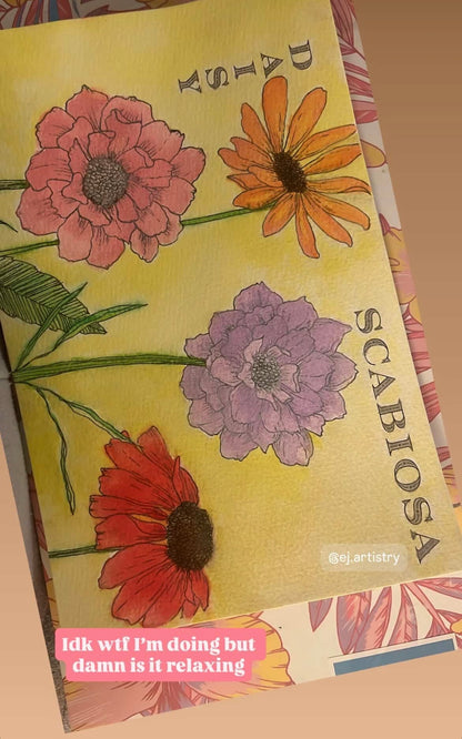 Complete Floral Coloring Book – Watercolor Edition (with Watercolor Set) 11.16.25