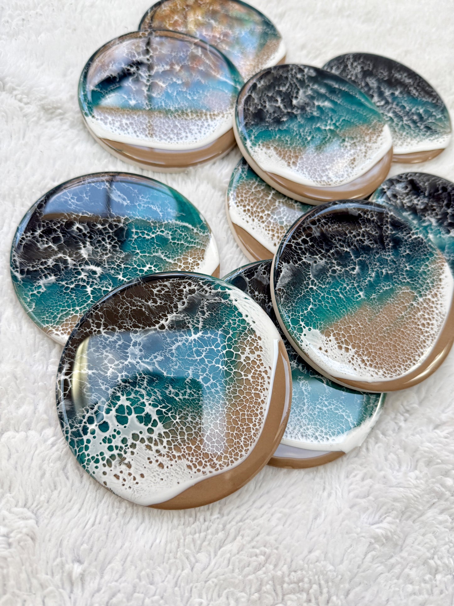 Resin Ocean Wave Coasters 4/9/26