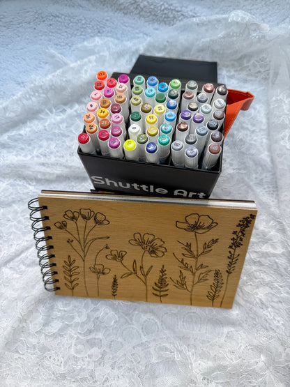 Complete Floral Coloring Book – Mixed Media Edition (with Marker Bundle) 11.16.25