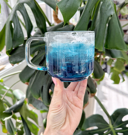 Ocean Wave Glass Mug | Handcrafted Resin Coffee Cup | Coastal Drinkware 9/17/26