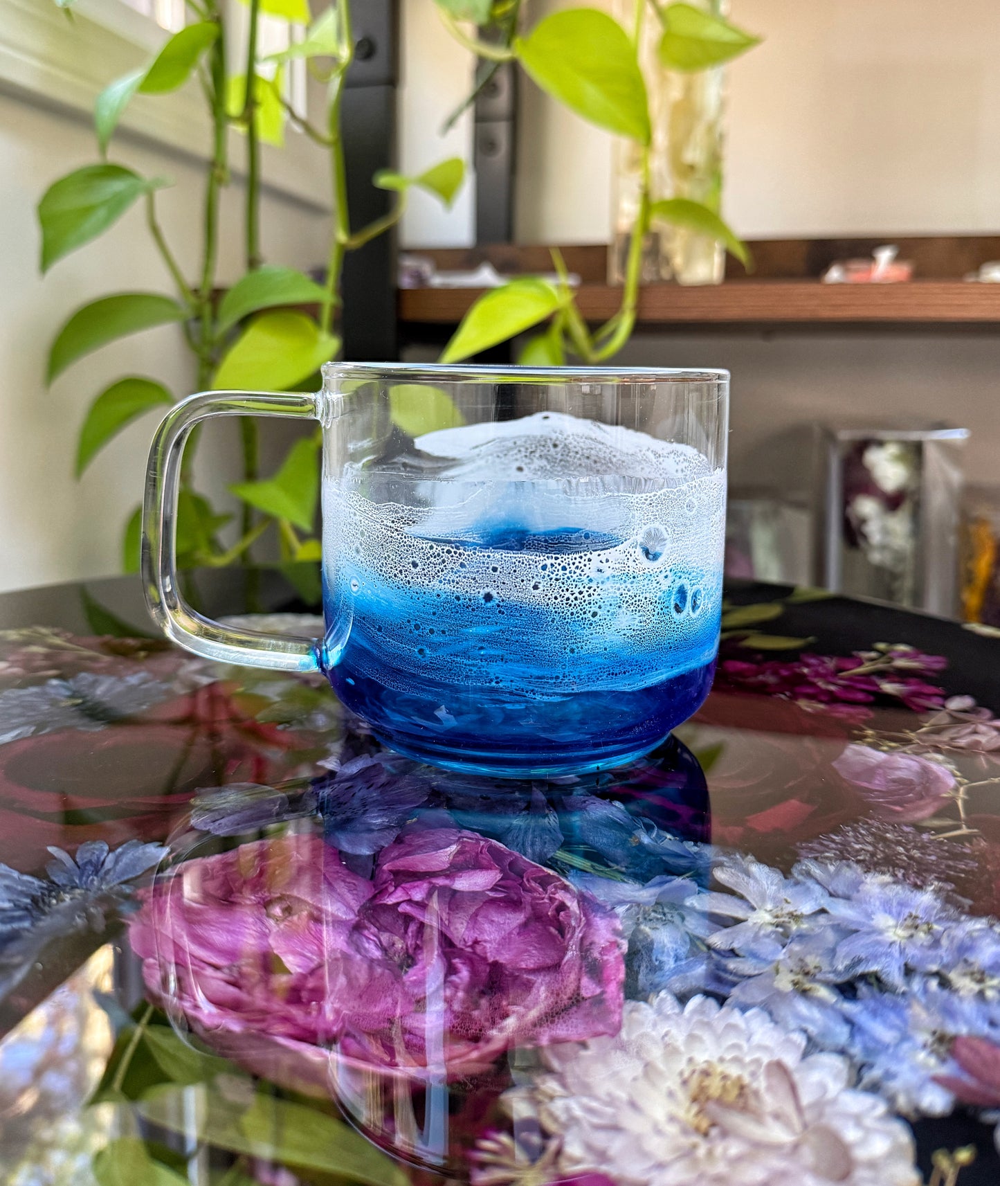 Ocean Wave Glass Mug | Handcrafted Resin Coffee Cup | Coastal Drinkware 4/9/26