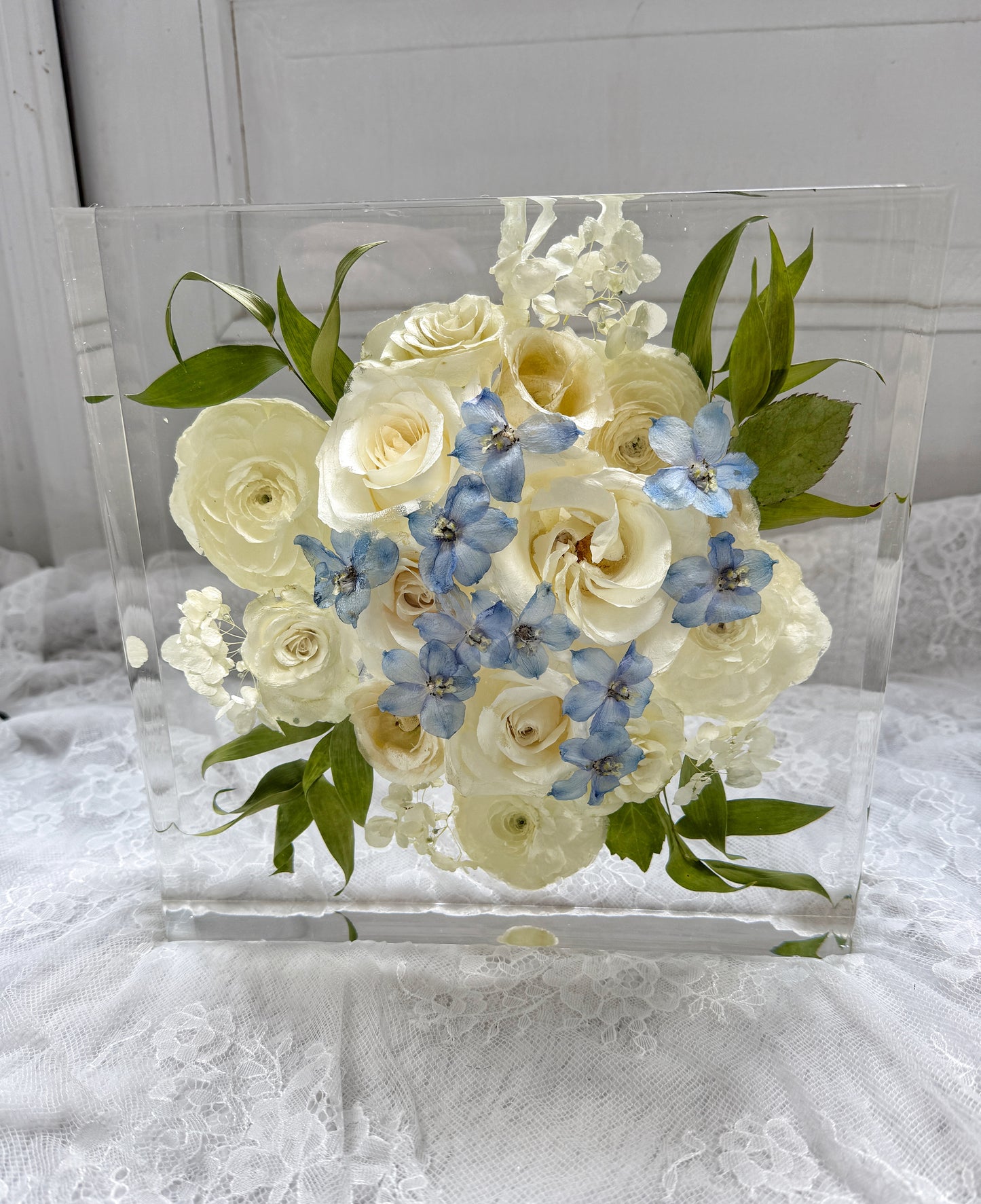 10" Square Floral Preservation Keepsake