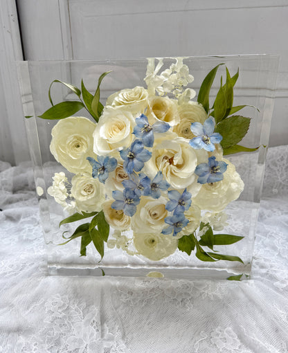 10" Square Floral Preservation Keepsake