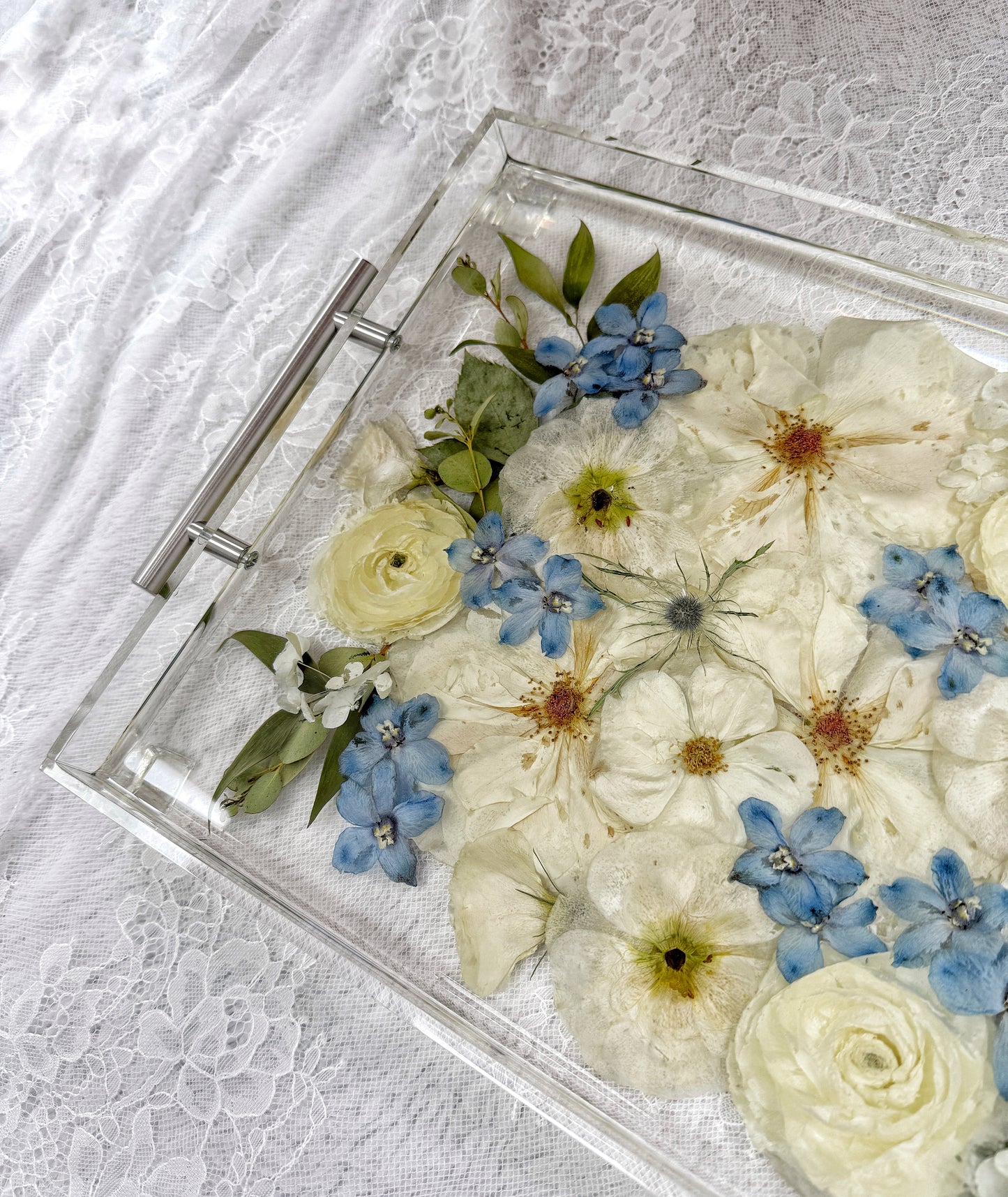11" x 14" Acrylic Tray Floral Preservation Keepsake