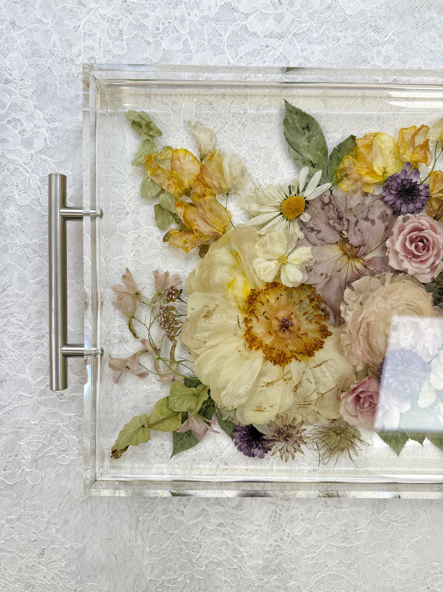 Floral Tray 11" x 14" Acrylic