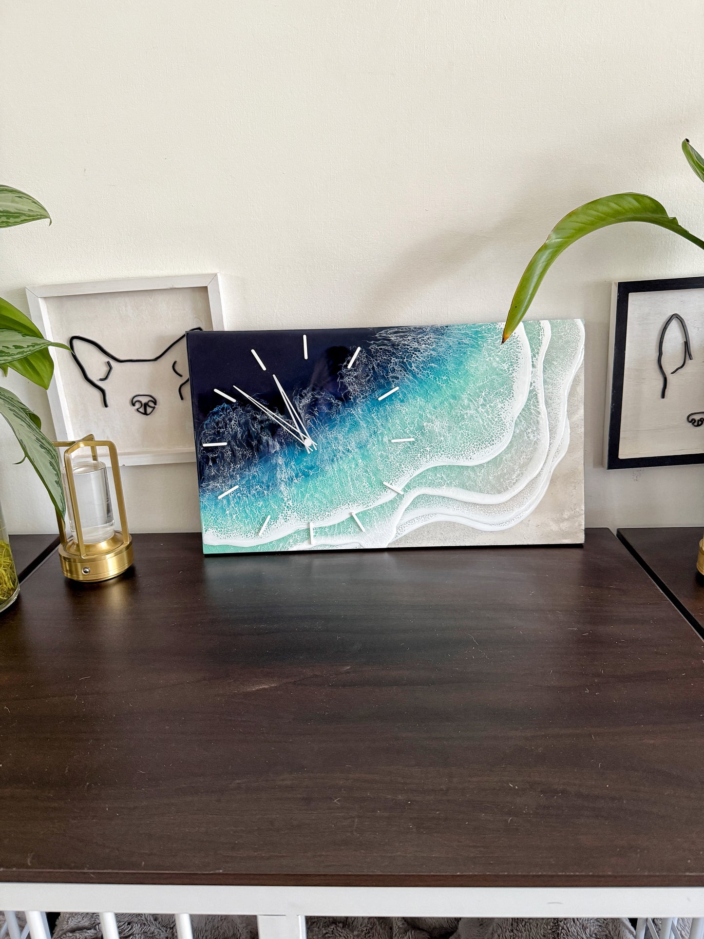 Ocean Wave Clock Wall Art