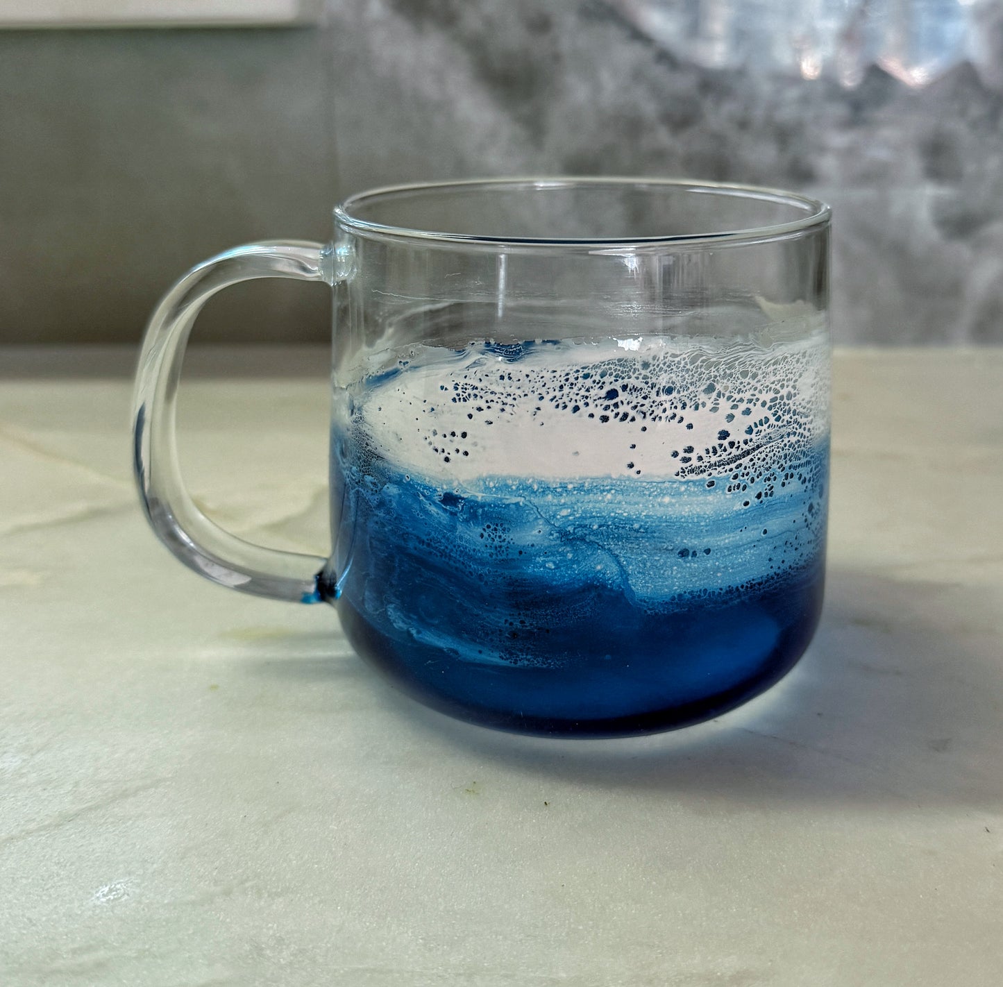 Ocean Wave Glass Mug | Handcrafted Resin Coffee Cup | Coastal Drinkware 4/9/26