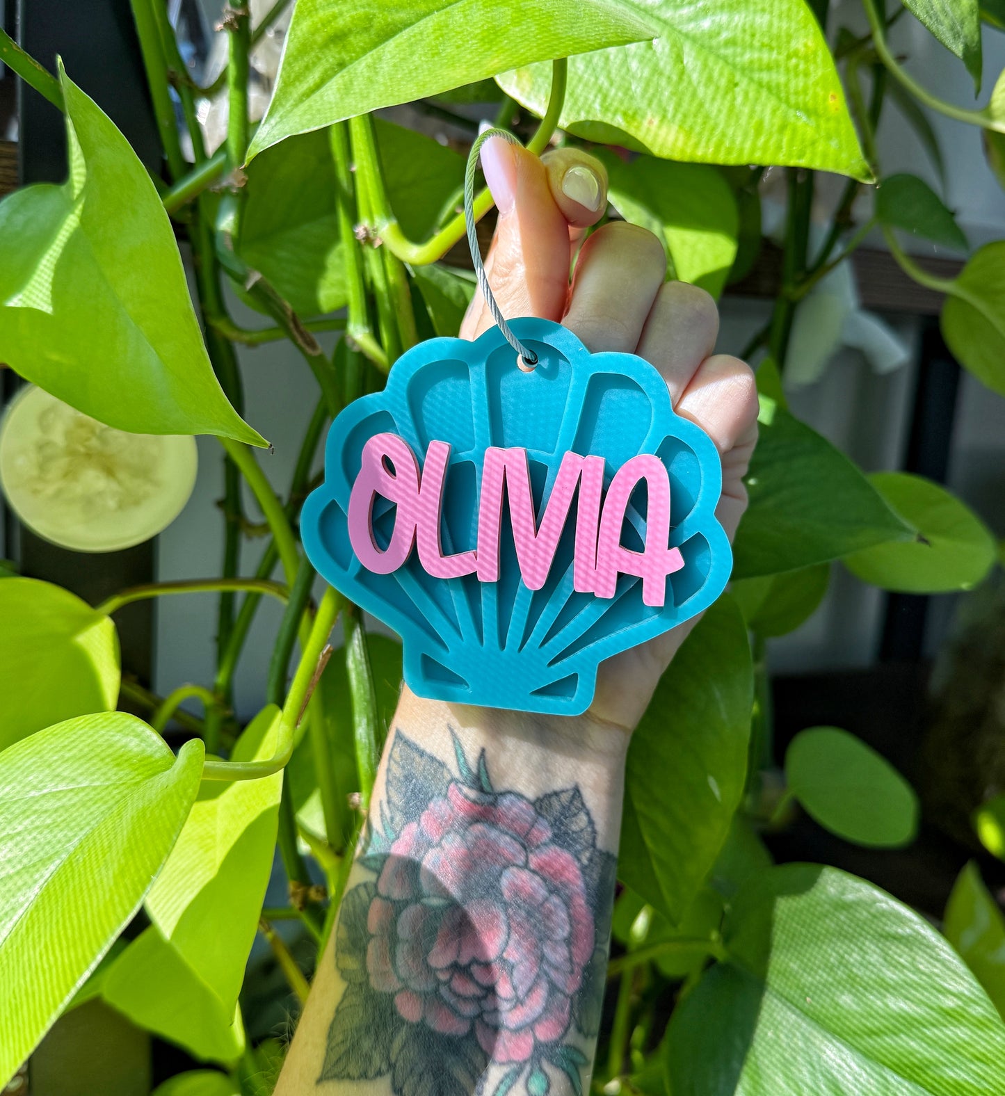 Custom Name Keychain | Personalized Acrylic Tag - Shell
