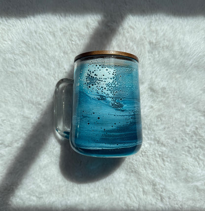 Ocean Wave Glass Mug | Handcrafted Resin Coffee Cup | Coastal Drinkware 9/17/26
