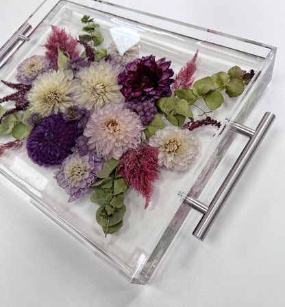 11" x 14" Acrylic Tray Floral Preservation Keepsake