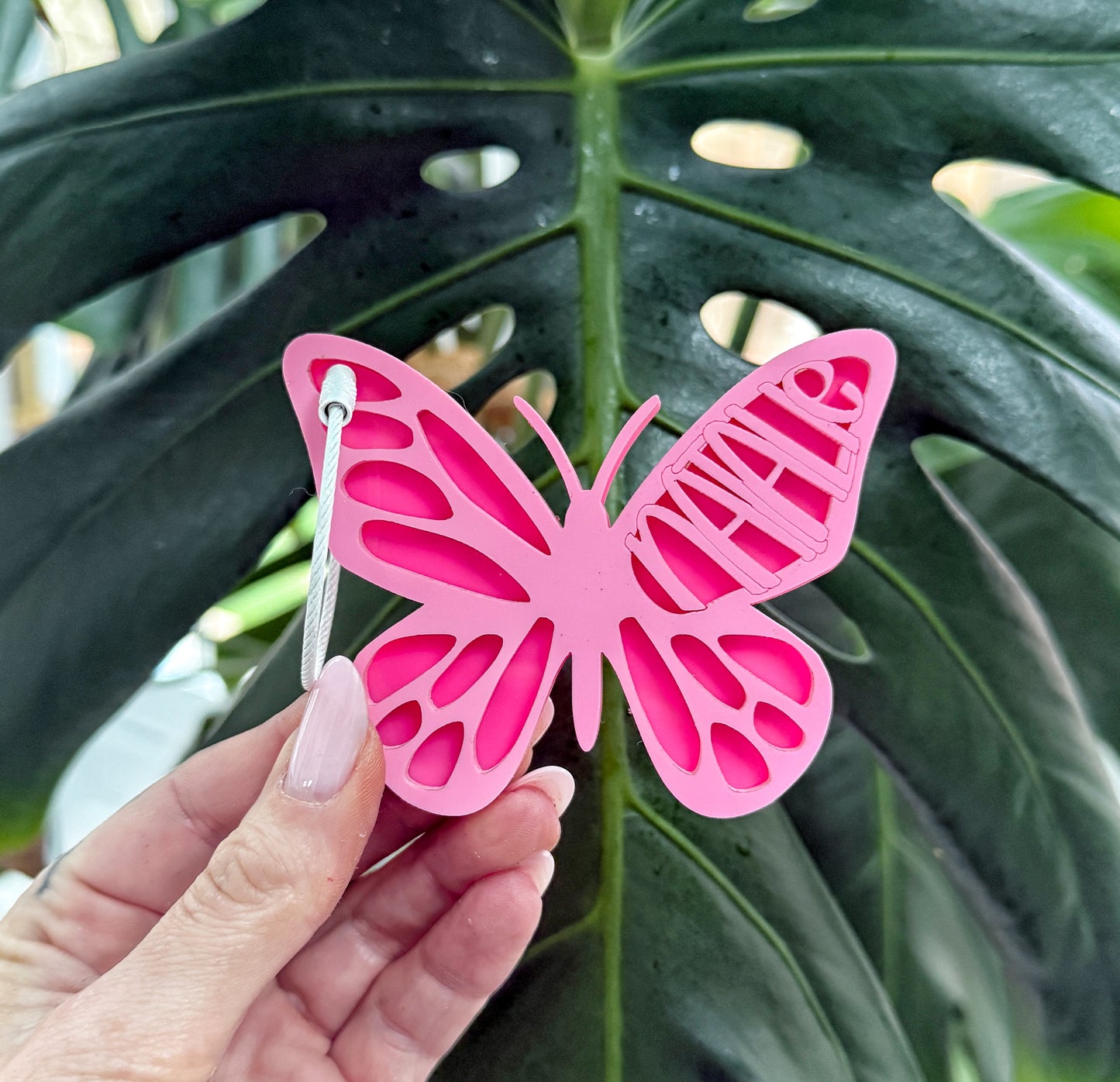 Custom Name Keychain | Personalized Acrylic Tag - Butterfly