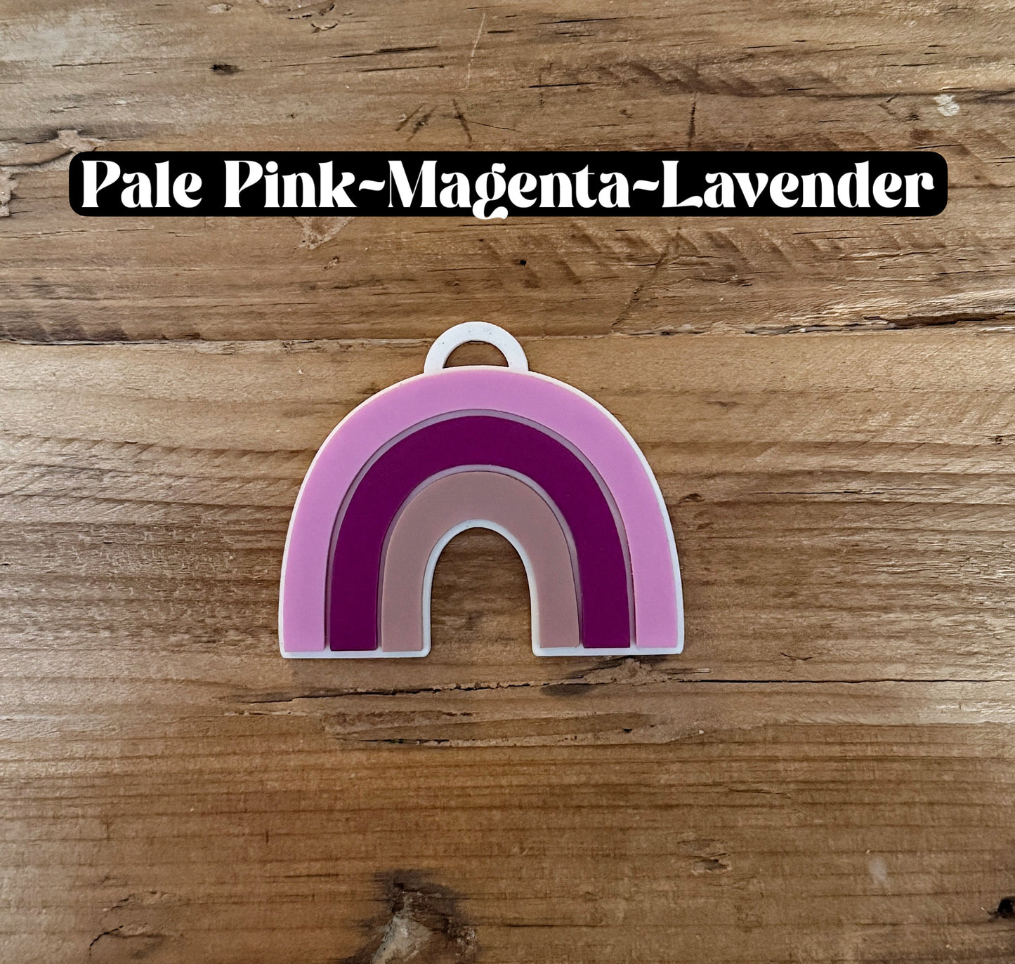 Custom Name Rainbow Keychain | Personalized Acrylic Tag