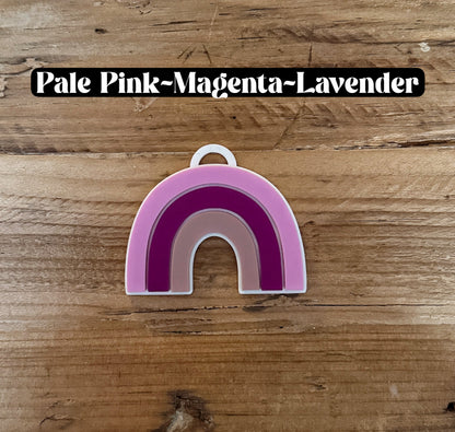 Custom Name Rainbow Keychain | Personalized Acrylic Tag