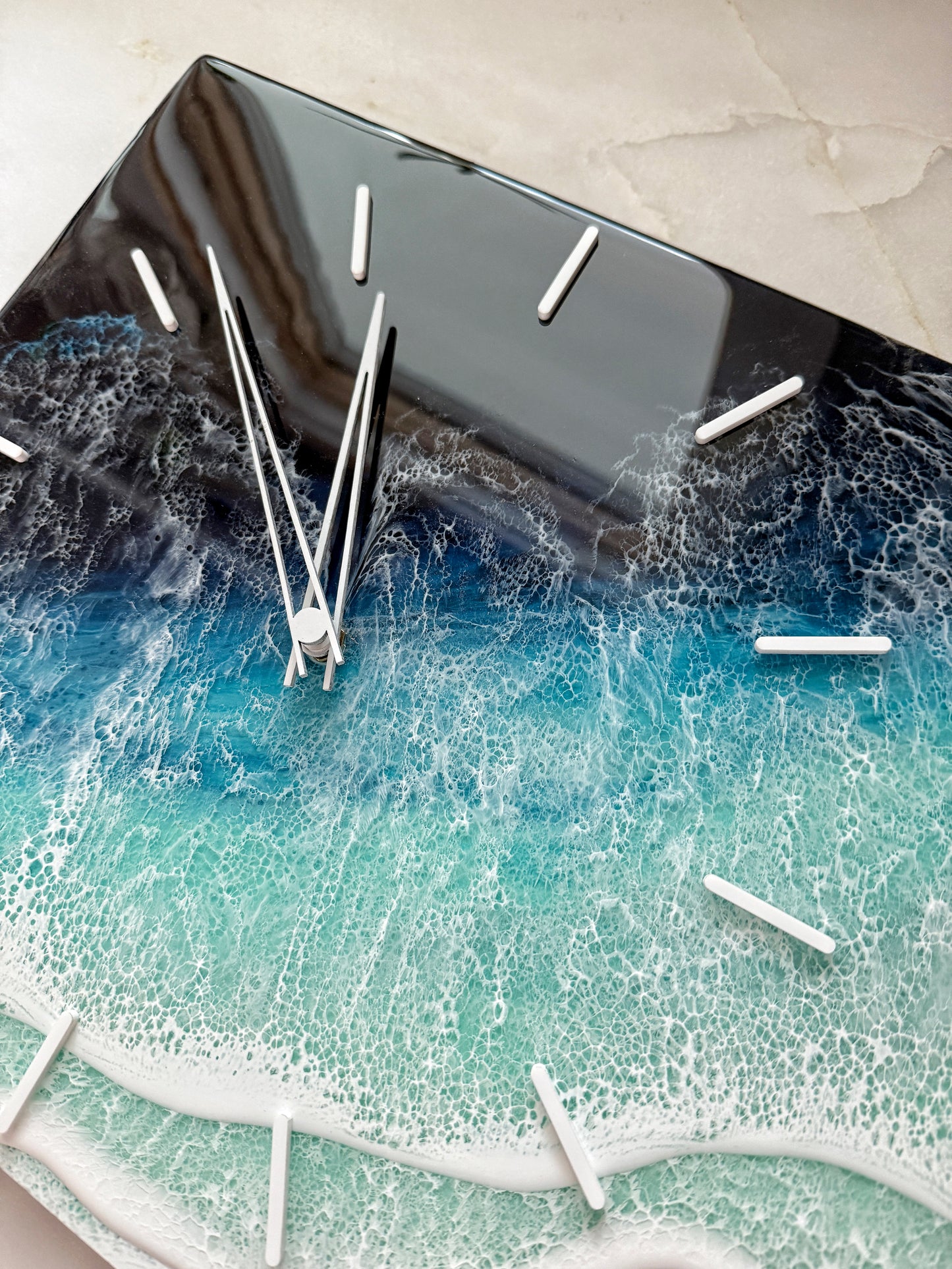 Ocean Wave Clock Wall Art