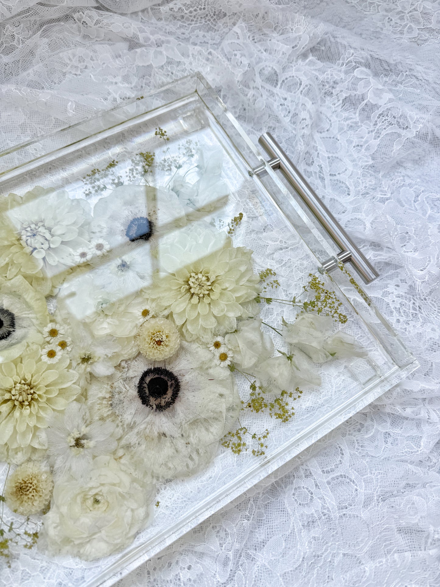 11" x 14" Acrylic Tray Floral Preservation Keepsake