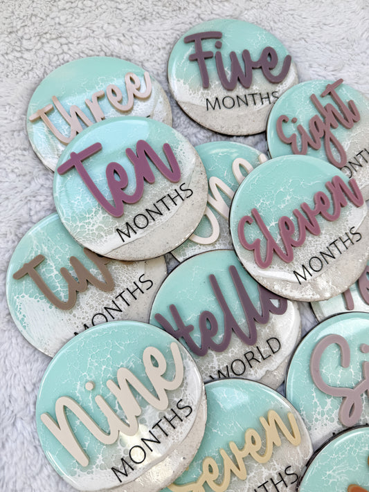 Baby Monthly Milestone Markers