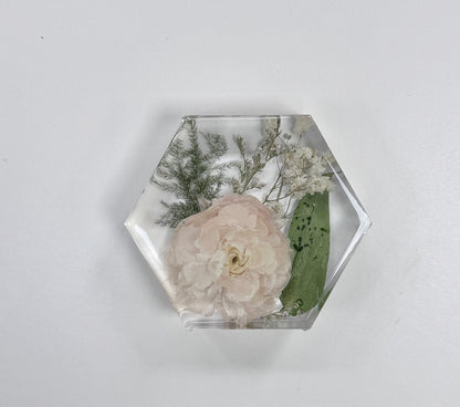 Mini Hexagon Floral Preservation Keepsake - Add On Item