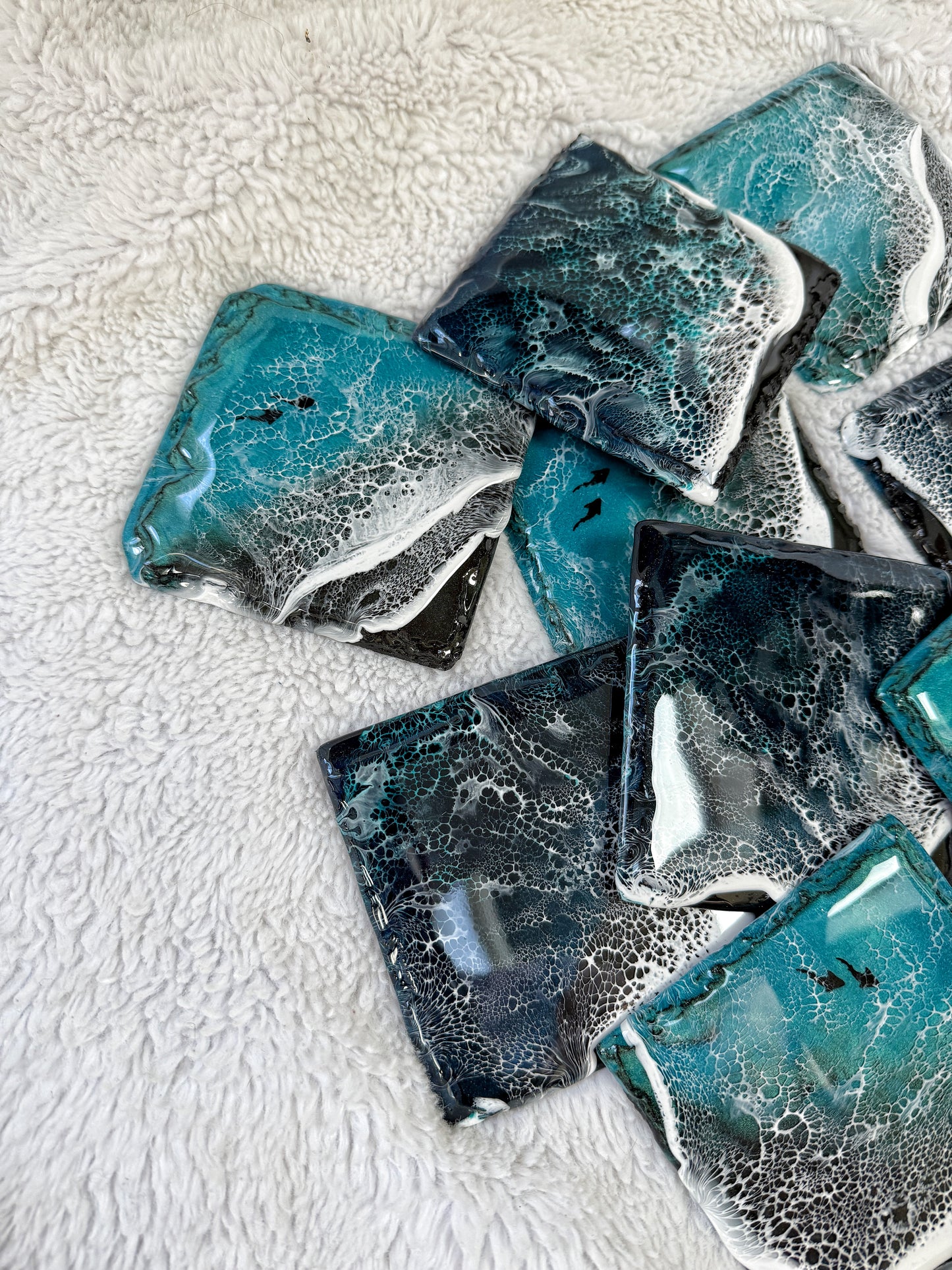 Slate Resin Ocean Wave Coasters 4/9/26