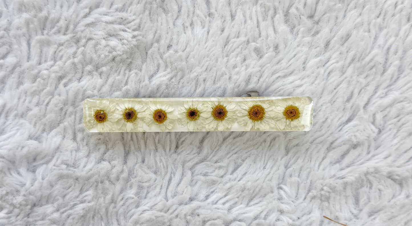 Resin Floral Barrette