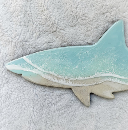 Great White Shark Wall Art | Ocean Wave Resin Decor 4/9/26