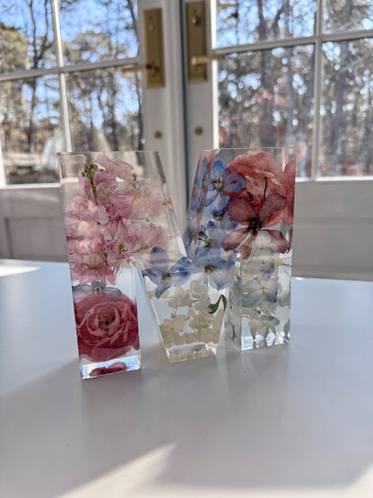 Letter Blocks Floral Preservation Keepsake - Add On Item