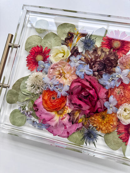 11" x 14" Acrylic Tray Floral Preservation Keepsake