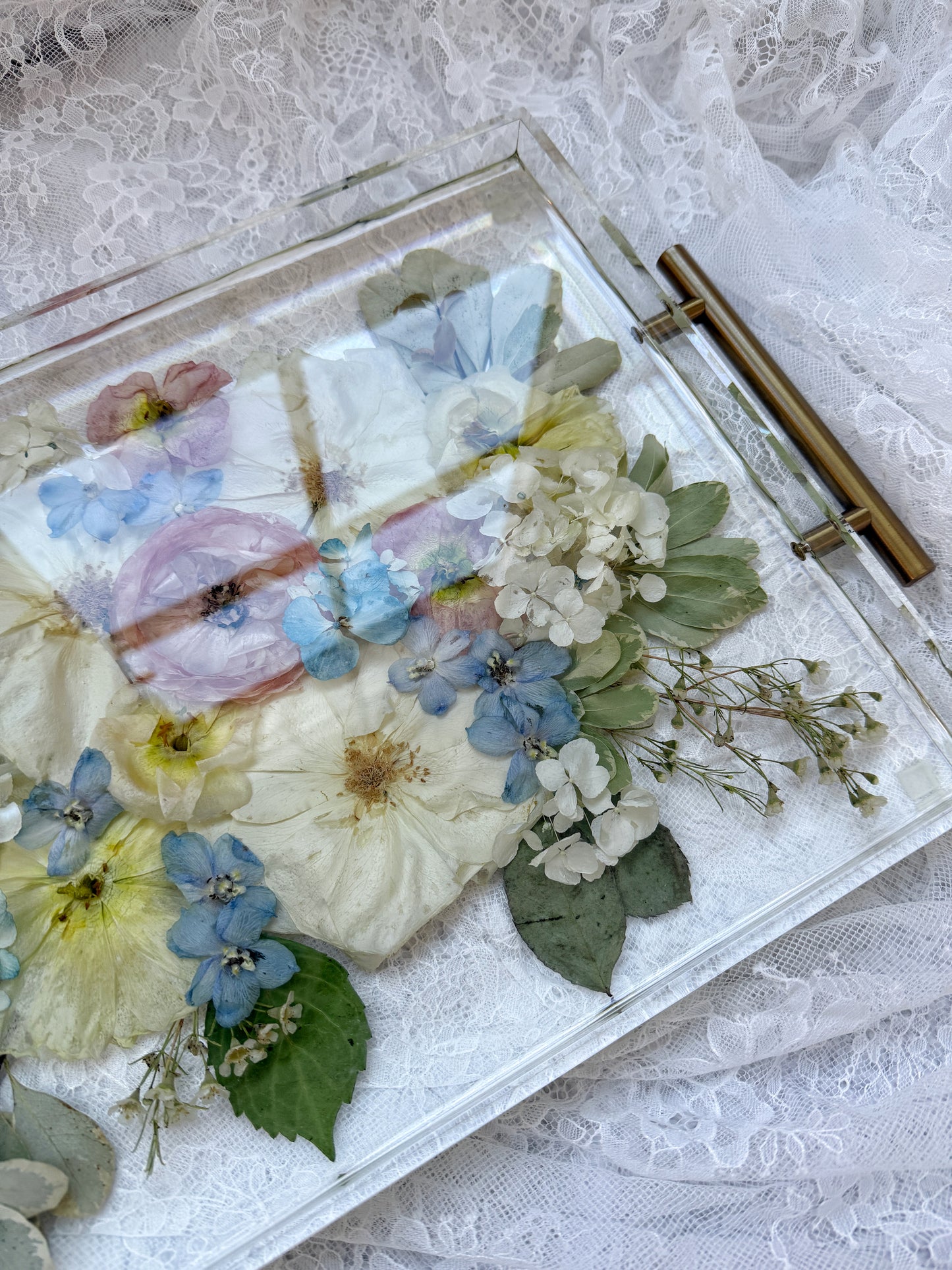 11" x 14" Acrylic Tray Floral Preservation Keepsake
