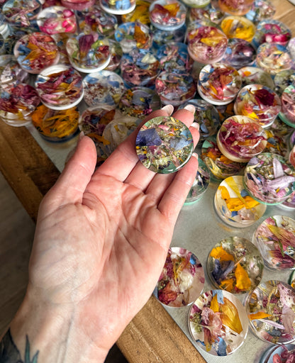 Floral Confetti Magnets | Real Pressed Flower Resin Magnets