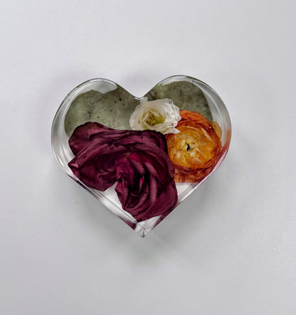 6" Heart Floral Preservation Keepsake - Add On Item