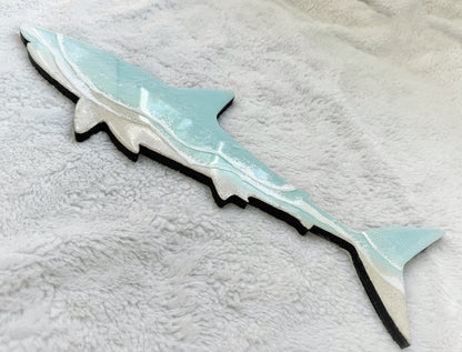 Great White Shark Wall Art | Ocean Wave Resin Decor 4/9/26