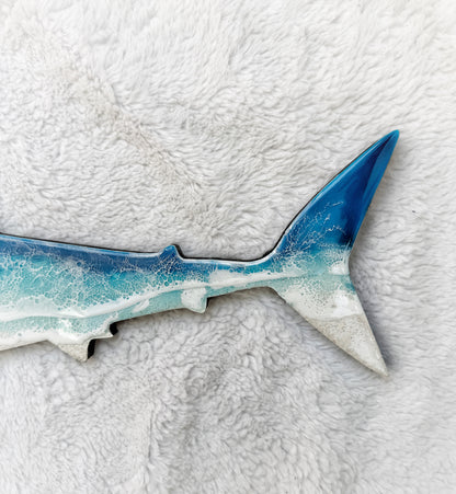 Great White Shark Wall Art | Ocean Wave Resin Decor 4/9/26
