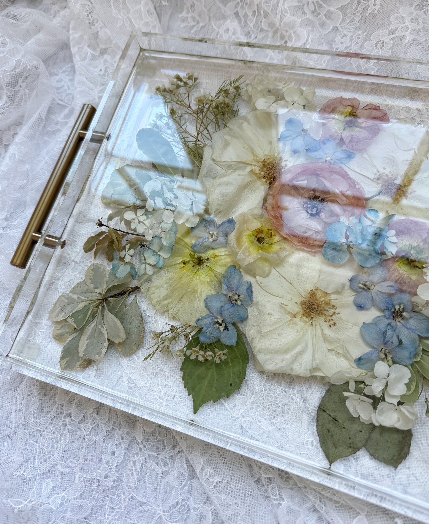 11" x 14" Acrylic Tray Floral Preservation Keepsake