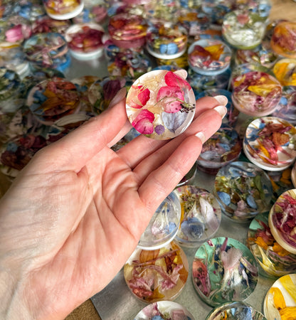 Floral Confetti Magnets | Real Pressed Flower Resin Magnets