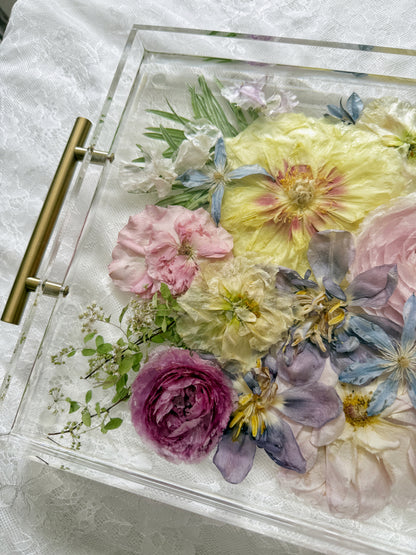 11" x 14" Acrylic Tray Floral Preservation Keepsake