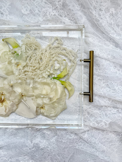 11" x 14" Acrylic Tray Floral Preservation Keepsake