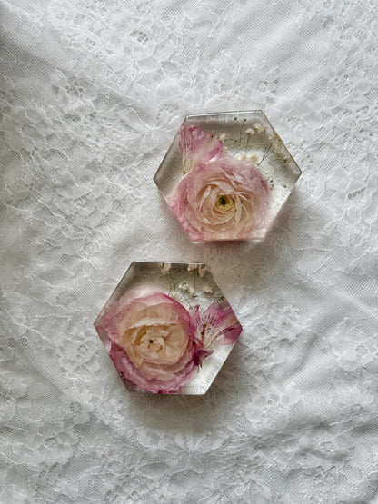 Mini Hexagon Floral Preservation Keepsake - Add On Item