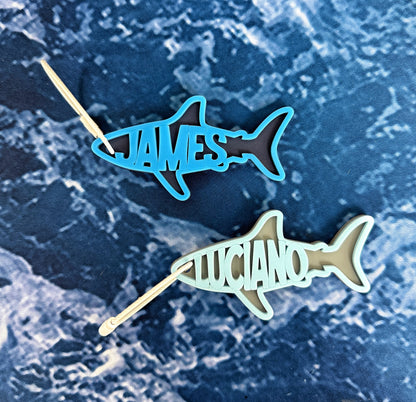 Custom Name Keychain | Personalized Acrylic Tag - Shark