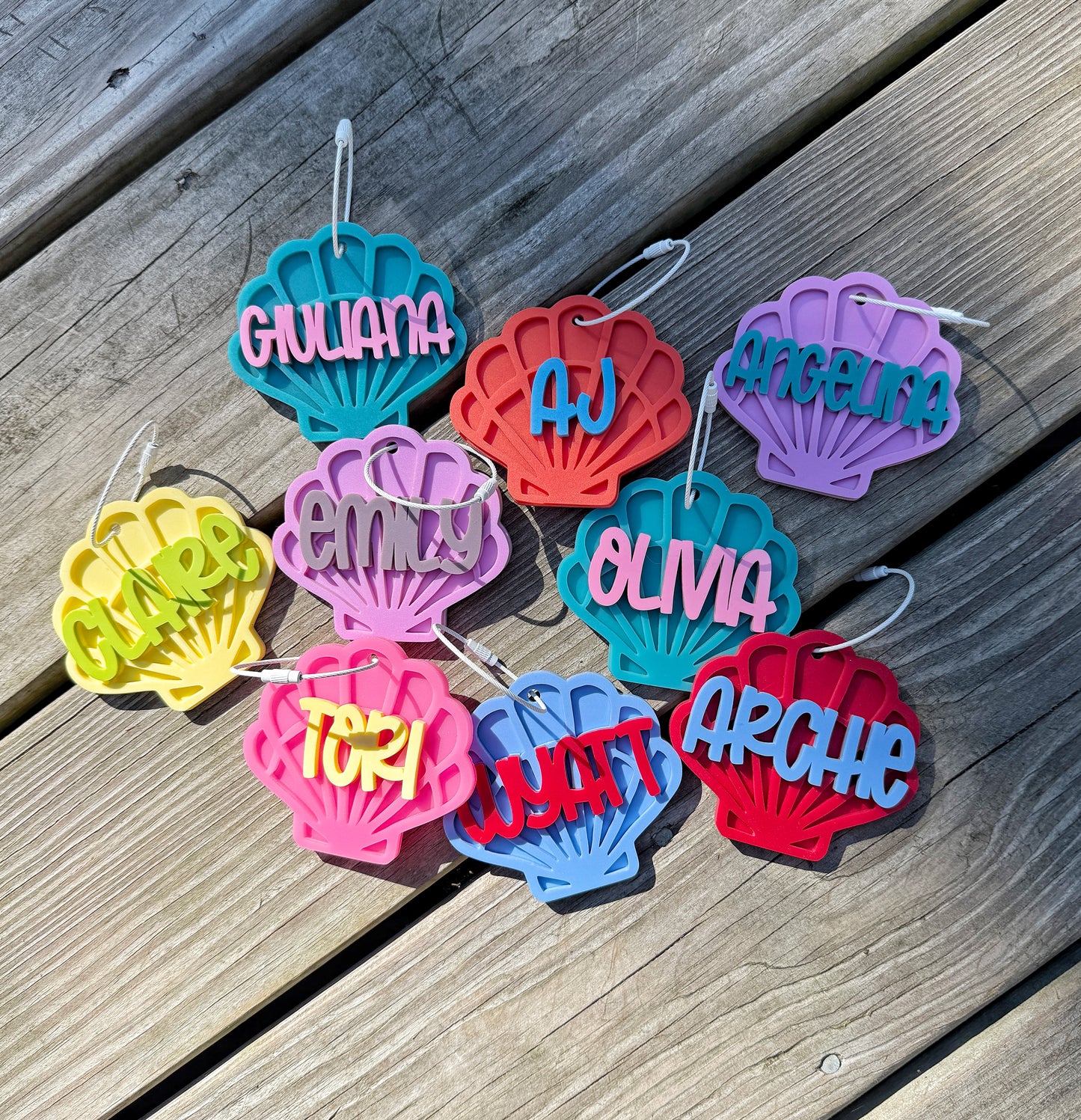 Custom Name Keychain | Personalized Acrylic Tag - Shell