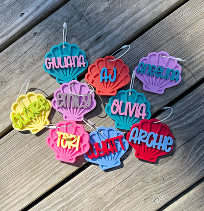 Custom Name Keychain | Personalized Acrylic Tag - Shell