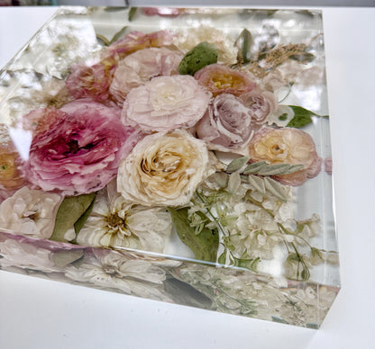 12" Square Floral Preservation Keepsake