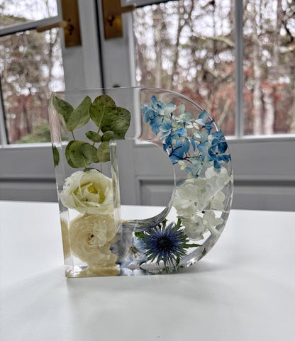 Letter Blocks Floral Preservation Keepsake - Add On Item